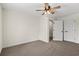 Comfortable bedroom features neutral walls, carpet, and closet at 1503 Red Bluff Rd., Loris, SC 29569