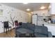 Open-concept living area with kitchen, seating, and decorative accents for modern living at 1521 Front St., Georgetown, SC 29440