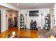 Living area with hardwood floors, decorative wall accents, and stylish furnishings at 1521 Front St., Georgetown, SC 29440