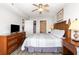 Bedroom with a television and an ensuite bathroom at 1707 Perrin Dr. # 1003, North Myrtle Beach, SC 29582