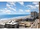 Stunning aerial view of this property with direct beach access and views of the ocean at 1707 Perrin Dr. # 802, North Myrtle Beach, SC 29582