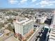 Scenic aerial view of a high-rise building and its surrounding neighborhood at 1707 Perrin Dr. # 802, North Myrtle Beach, SC 29582