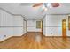 Open concept living room offers abundant natural light and hardwood floors at 1907 Rose St., Conway, SC 29527