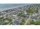 Aerial view of homes in a coastal community near the ocean, offering a relaxed lifestyle at 215-B S Dogwood Dr., Surfside Beach, SC 29575