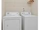 Laundry room with full-sized appliances and wire shelving for storage and convenience at 217 Wando River Rd. # 12-H, Myrtle Beach, SC 29579