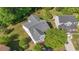 Aerial view of home showcasing the roof, landscaped yard, and proximity to neighboring houses at 2170 Buxton Dr., Myrtle Beach, SC 29579