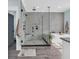 Modern bathroom featuring a glass enclosed shower and separate soaking tub at 260 Palmetto Harbour Dr., North Myrtle Beach, SC 29582