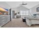 Bedroom featuring vaulted ceiling, flat screen television, and cozy fireplace at 260 Palmetto Harbour Dr., North Myrtle Beach, SC 29582