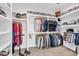 Walk-in closet featuring custom shelving and ample storage for clothing and accessories at 260 Palmetto Harbour Dr., North Myrtle Beach, SC 29582