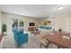 This living room is virtually staged to show the furniture in the space at 2701 Hillside Dr. S # 1, North Myrtle Beach, SC 29582
