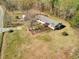 Ariel view of a single-story home featuring a large front and back yard with mature trees at 2917 Chippenham Rd., Marion, SC 29571