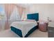Charming bedroom featuring a tufted blue headboard bed and pink accents at 315 Cattle Drive Circle, Myrtle Beach, SC 29588