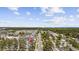 This aerial view displays the property location in relation to the city and ocean at 3550 Pampas Dr. # 2, Myrtle Beach, SC 29577