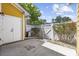 Fenced patio area provides privacy and features an AC unit, storage, and shrubbery at 3550 Pampas Dr. # 2, Myrtle Beach, SC 29577