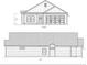 Detailed elevation drawing showing the front and left side, includes window and garage door design at 3597 Valley Forge Rd., Aynor, SC 29511