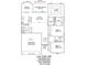 Detailed floor plan showing layout with 3 bedrooms, 2 baths, living areas, kitchen, garage, and porch at 418 Lifestyle Court, Surfside Beach, SC 29575