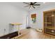 Exercise room with a treadmill, sauna, and a view of the backyard, perfect for a home gym at 4426 Still Pond Rd., Conway, SC 29526