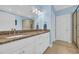 Spacious bathroom featuring granite counters, double sinks, tile floors, and a glass shower at 455 Dornoch Dr., Pawleys Island, SC 29585