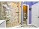 Elegant bathroom featuring a glass enclosed shower with tiled walls and floor at 512 Chanted Dr., Murrells Inlet, SC 29576