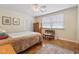 Bedroom with parquet flooring, window and ceiling fan at 558 Juniper Dr., Myrtle Beach, SC 29577