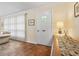 Clean entryway view with parquet floors, lamp, and an accent table at 558 Juniper Dr., Myrtle Beach, SC 29577