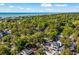Aerial view of coastal homes nestled within trees with the ocean in the background at 6001 - 1433A S Kings Hwy., Myrtle Beach, SC 29575
