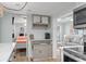 Contemporary kitchen with stainless steel appliances and stone countertops at 6001 - 1433A S Kings Hwy., Myrtle Beach, SC 29575