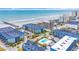 Coastal complex aerial view featuring beach access and a pristine pool for relaxing vacation living at 6001 N Ocean Blvd. # 240, North Myrtle Beach, SC 29582