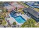 Aerial view of the neighborhood pool with hot tub, tennis courts, and outdoor cooking area at 6628 Mallard View Point, Myrtle Beach, SC 29588
