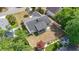 View of backyard with a screened-in porch and fenced-in yard at 68 Voyagers Dr., Pawleys Island, SC 29585