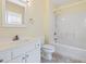 Bathroom featuring a vanity, toilet and tub with shower at 68 Voyagers Dr., Pawleys Island, SC 29585