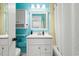 Bathroom featuring white vanity with mirror and cabinet storage with shower and tub combo at 6803 N Ocean Blvd. # 328, Myrtle Beach, SC 29572