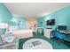 Inviting living area with an open floor plan, including a desk space and kitchenette at 6803 N Ocean Blvd. # 328, Myrtle Beach, SC 29572