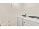 Efficient laundry room equipped with modern washer and dryer units and convenient shelving for storage of supplies at 747 Gryffindor Dr., Longs, SC 29568