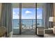 Balcony with ocean views, seating, and serene ambiance, perfect for relaxing at 1105 South Ocean Blvd. # 1008, Myrtle Beach, SC 29577