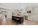Modern kitchen with stainless steel appliances, a large center island, and stylish pendant lighting at 1129 Prescott Circle, Myrtle Beach, SC 29577