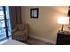 Comfortable seating area on balcony with peaceful view at 1501 S Ocean Blvd. # 320, Myrtle Beach, SC 29577