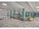Indoor pool area featuring wading areas, plants, columns, and brick paver flooring at 1501 S Ocean Blvd. # 320, Myrtle Beach, SC 29577