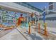 Play area with waterslides, fountains, and lion statue at 1501 S Ocean Blvd. # 320, Myrtle Beach, SC 29577