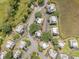 Overhead view of a charming residential area with tree-lined streets and well-maintained homes at 1608 Harbor Dr., North Myrtle Beach, SC 29582