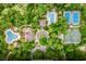 Aerial view of community amenities featuring a pool, tennis courts, and mature landscaping at 1608 Harbor Dr., North Myrtle Beach, SC 29582