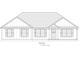 Illustration of a charming single story house with simple rooflines, rectangular windows, and entry columns at 1645 Plantation Dr., Marion, SC 29571