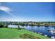 Stunning aerial view overlooking the waterway and lush green landscapes at 2151 Bridge View Ct. # 2-803, North Myrtle Beach, SC 29582