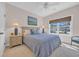 Comfortable bedroom with a plush bed, soft lighting, and a scenic view at 25 Northwoods Ct., Pawleys Island, SC 29585