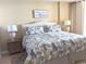 Inviting bedroom with beach-themed decor, plush bedding, and ambient lighting at 2507 S Ocean Blvd. S, North Myrtle Beach, SC 29582