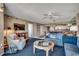 Inviting living room showcases the open layout to the kitchen, comfortable seating, and decor at 3601 S Ocean Blvd. # 8-C, North Myrtle Beach, SC 29582