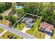 Aerial view outlining the property with mature landscaping and convenient driveway access at 370 Foxtail Dr., Longs, SC 29568