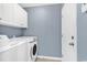 Laundry room with side by side washing machine, dryer, and overhead cabinets at 389 Barton Loop, Myrtle Beach, SC 29579
