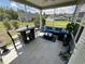 Outdoor covered patio with comfortable seating, perfect for relaxing and entertaining guests at 4008 Tupelo Ct., Conway, SC 29526
