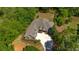 An aerial shot reveals the large brick house with a big yard and driveway at 4363 Parkland Dr., Myrtle Beach, SC 29579